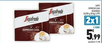 Conad Segafredo Caffe Espresso Casa offerta