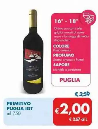 MD Discount Primitivo Puglia IGT 750 ml offerta