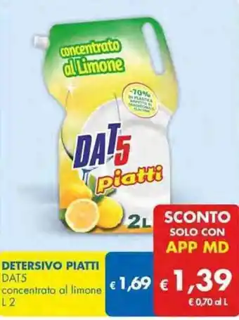 MD Discount Dat5 Detersivo Piatti 2 L offerta