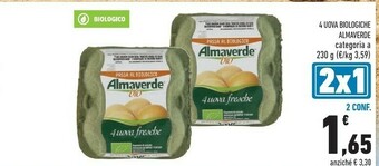Conad Almaverde Bio - 4 Uova Fresche Biologiche offerta