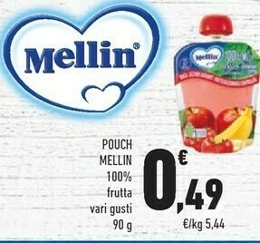 Conad Mellin Pouch 100% Frutta 90 G offerta
