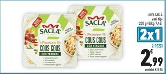Conad Saclà Cous Cous Con Verdure 200 G(ml) offerta