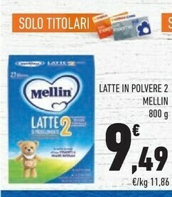 Conad Mellin Latte In Polvere 2 800 G offerta