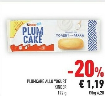 Conad Ferrero Kinder Plumcake Allo Yogurt 192 G offerta