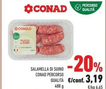 Conad Conad - Salsiccia Di Suino Senza Glutine 480 G(ml) offerta