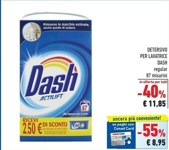 Conad Dash Detersivo Per Lavatrice offerta