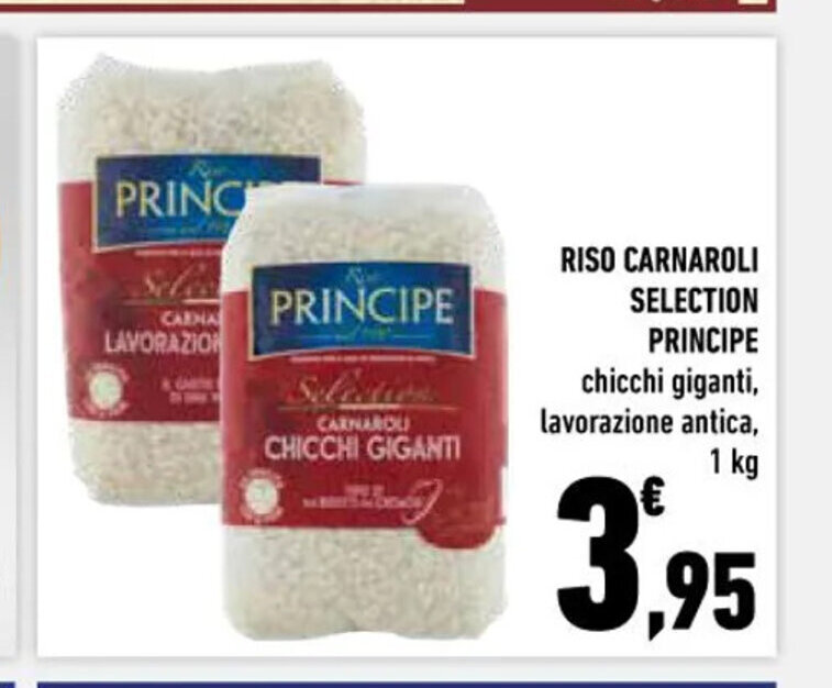 Principe Riso Carnaroli Selection chicchi giganti, lavorazione antica