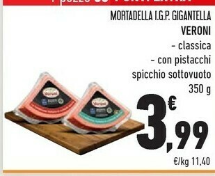 Conad Veroni Mortadella Igp Gigantella offerta