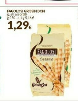 Grissin Bon - Fagolosi Con Semi Di Sesamo 250 G(ml)