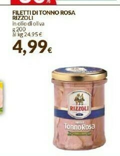 Rizzoli - Filetti Di Tonno Rosa In Olio D'Oliva 200 G(ml)