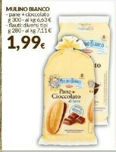 Doro Supermercati Mulino Bianco Pane + Cioccolato offerta