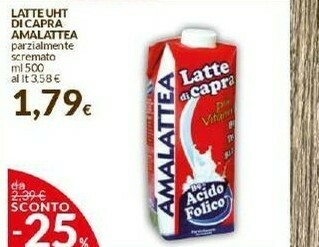Doro Supermercati Amalattea Latte UHT Di Capra offerta