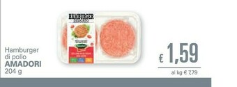 Unes Amadori Hamburger Di Pollo Fonte Di Iodio 204 G(ml) offerta