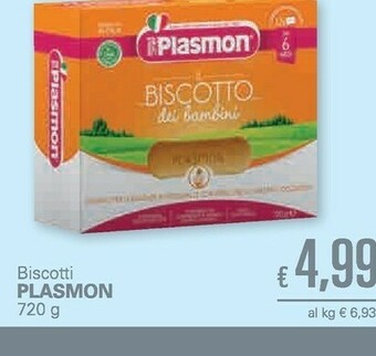 Unes Plasmon Il Biscotti Dei Bambini 720 G offerta