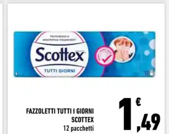 Conad Scottex Fazzoletti Tutti l Giorni 12 pacchetti offerta