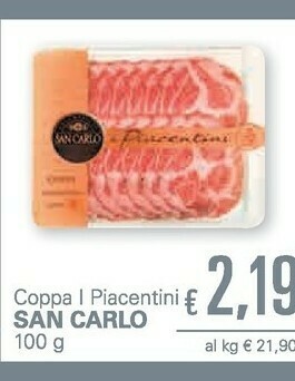 Unes San Carlo Pancetta Coppata 100 G(ml) offerta