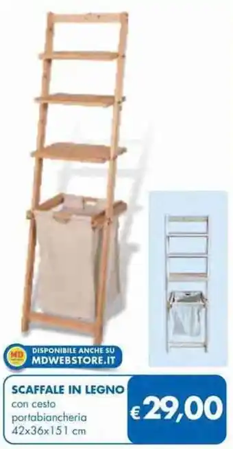 Scaffale in Legno 42x36x151 cm