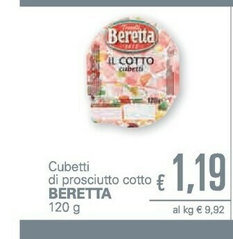 Unes Beretta Cubetti Di Prosciutto Cotto offerta