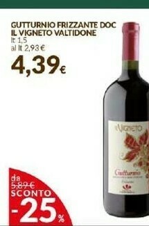Doro Supermercati Vigneto Valtidone Gutturnio Frizzane Doc offerta