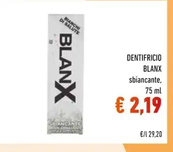 Conad Blanx Dentifricio sbiancante, 75 ml offerta