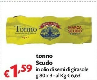 Pam Scudo Tonno In Olio Di Semi Di Girasole offerta