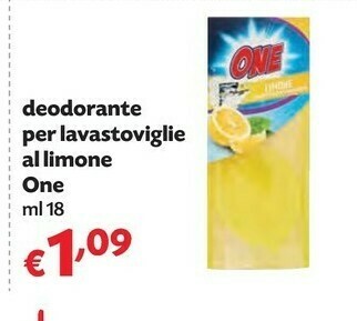 Pam One Deodorante Per Lavastoviiglie Al Limone offerta