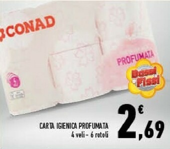 Conad Conad Carta Igienica Profumata 6 Rotoli offerta