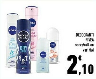 Conad Nivea Deodoranti Spray / Roll On offerta