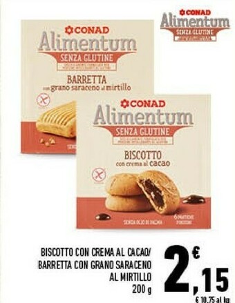 Conad Conad - Barretta Con Grano Saraceno Al Mirtillo Alimentum Conad 200 G(ml) offerta