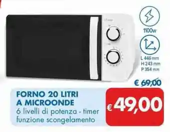 MD Discount Forno 20 litri a Microonde offerta