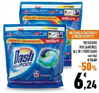 Conad Dash Detersivo Per Lavatrice All In 1 Pods offerta