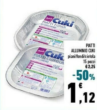 Conad Cuki Vaschette alluminio offerta