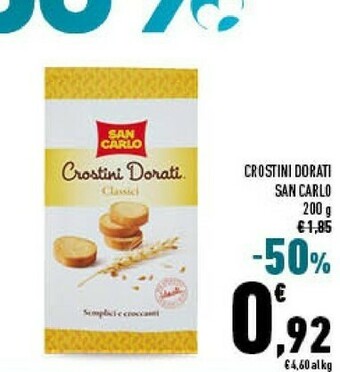 Conad San Carlo Crostini Dorati 200 G(ml) offerta