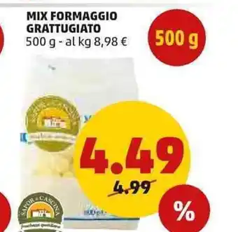 PENNY Mix Formaggio Grattugiato 500 g offerta