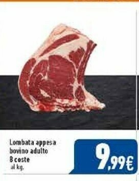 C+C Italmarket Lombata Appesa Bovino Adulto 8 Coste offerta