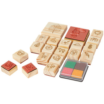 Action Kit timbri in legno offerta