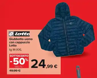 Carrefour Lotto Giubbotto uomo con cappuccio M-XXL offerta
