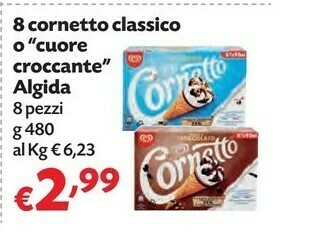 Pam Algida Cornetto Classico Formato Speciale 480 G(ml) offerta