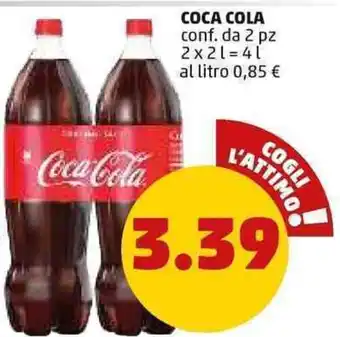 PENNY Coca Cola cobnf. da 2 pz 2 x 2 l offerta