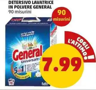 PENNY General Detersivo Lavatrice in Polvere 90 misurini offerta
