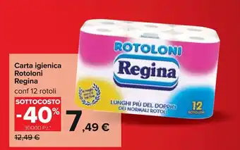 Regina Carta Igienica rotoloni 12 rotoli