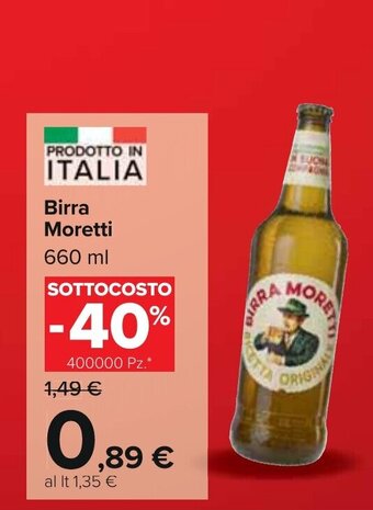 Carrefour Moretti Birra 660 ml offerta