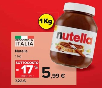 Carrefour Nutella 1 kg offerta