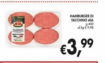 Supermercato Coal Hamburger di tacchino aia offerta