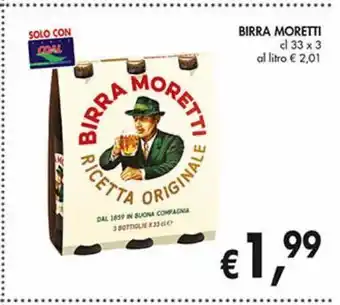 Supermercato Coal Birra moretti offerta