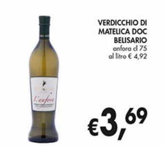 Supermercato Coal Verdicchio di matelica doc belisario offerta