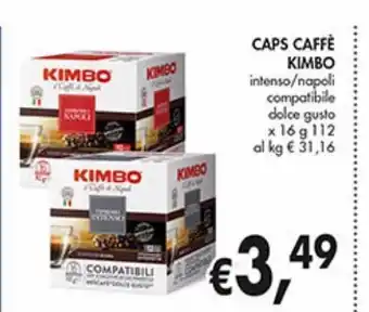 Supermercato Coal Caps caffè kimbo offerta