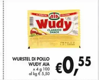 Wurstel di pollo wudy aia