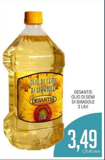 Supermercati Piccolo Desantis Olio di Semi di Girasole 2 Litri offerta
