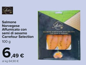 Carrefour Selection Salmone Norvegese Affumicato con semi di sesamo 100 g